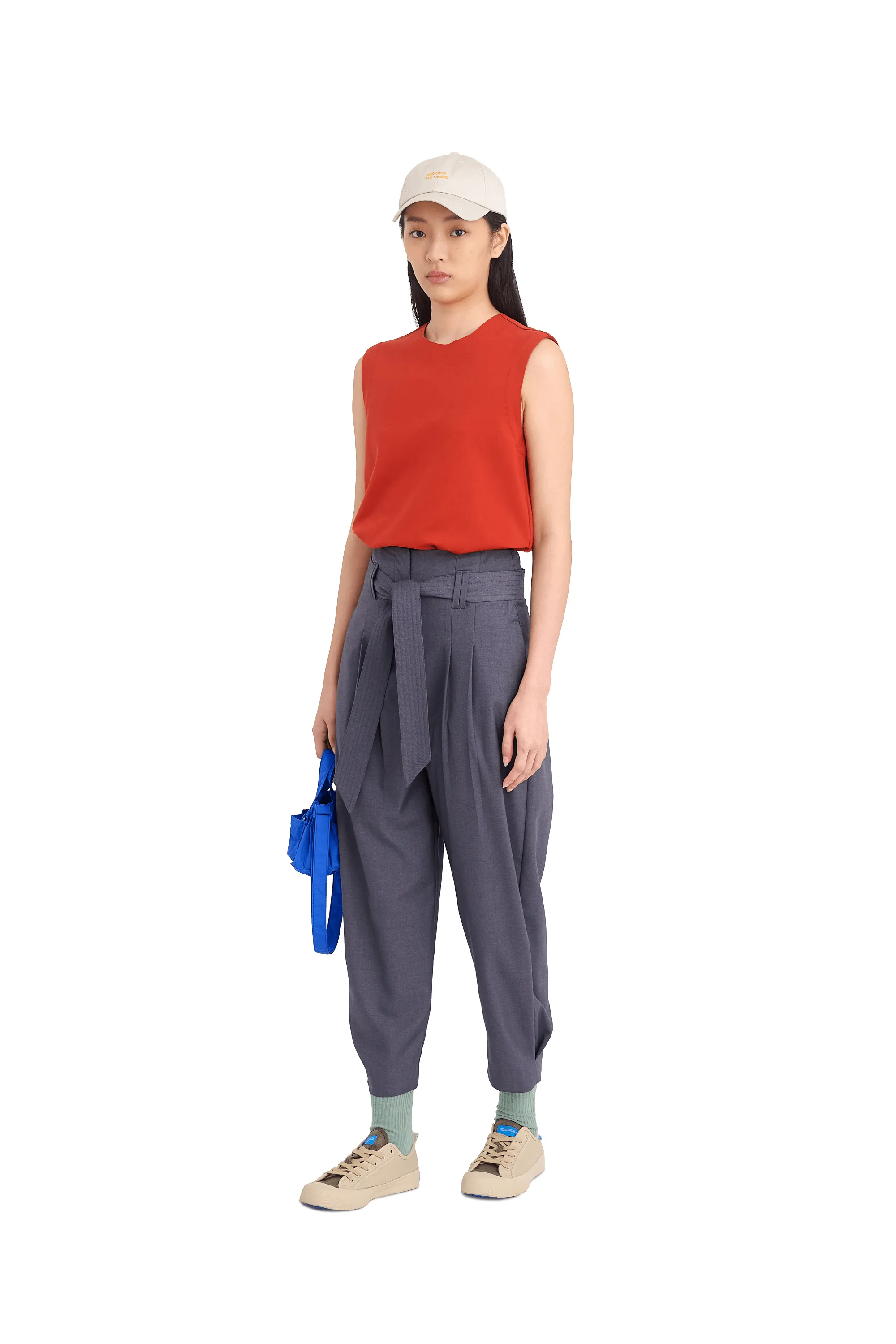 Belted Tapered Trouser