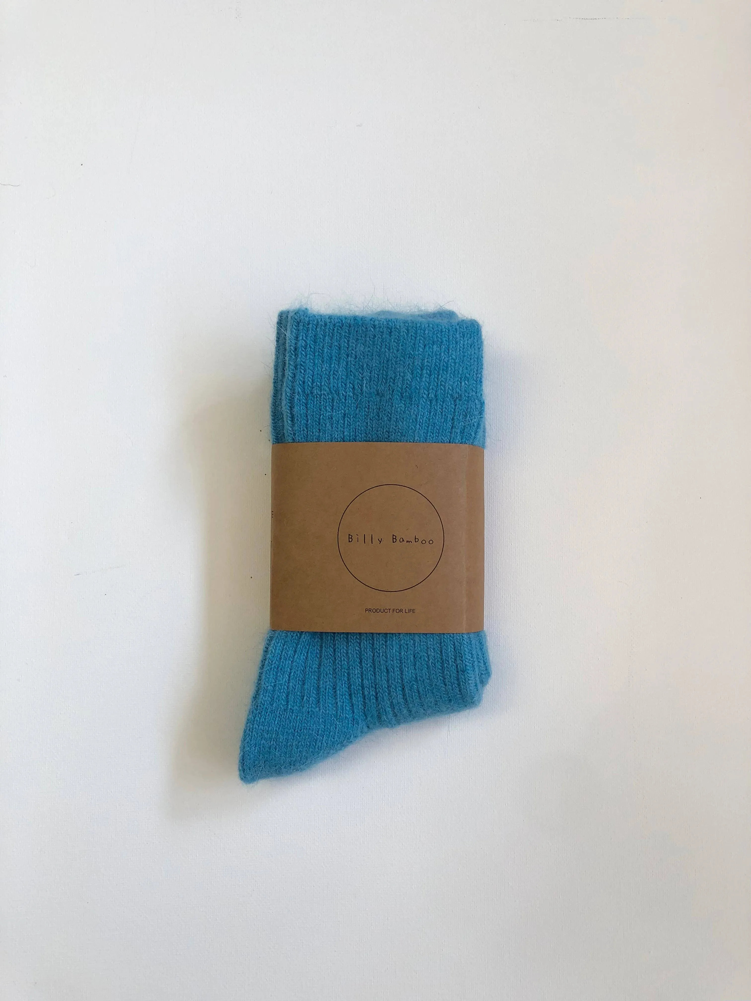 Billy Bamboo - ANGORA WOOL SOCKS - snow pastel