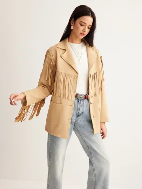 Boheme Tassel Suede Blazer
