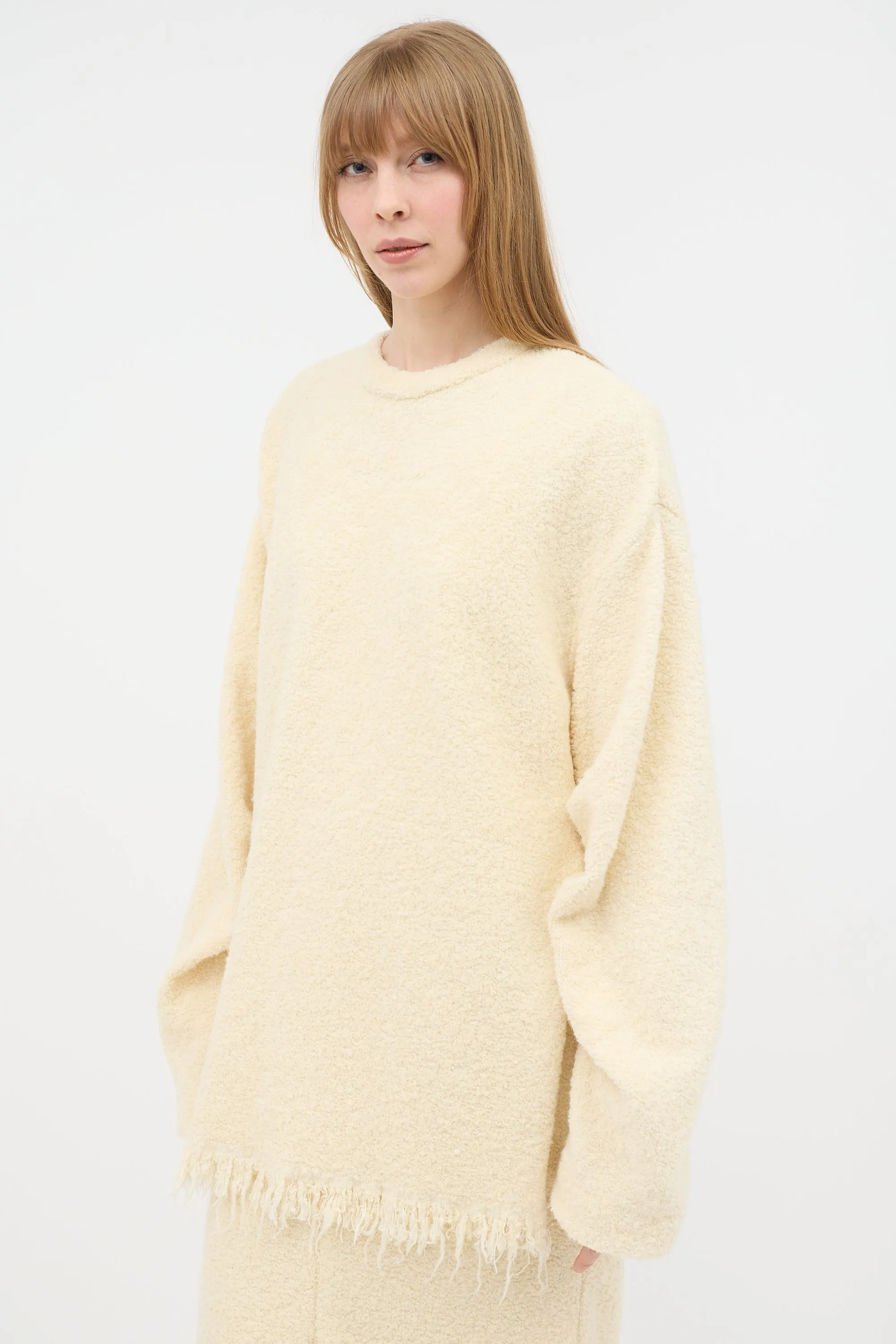 Boucle Frayed Sweater