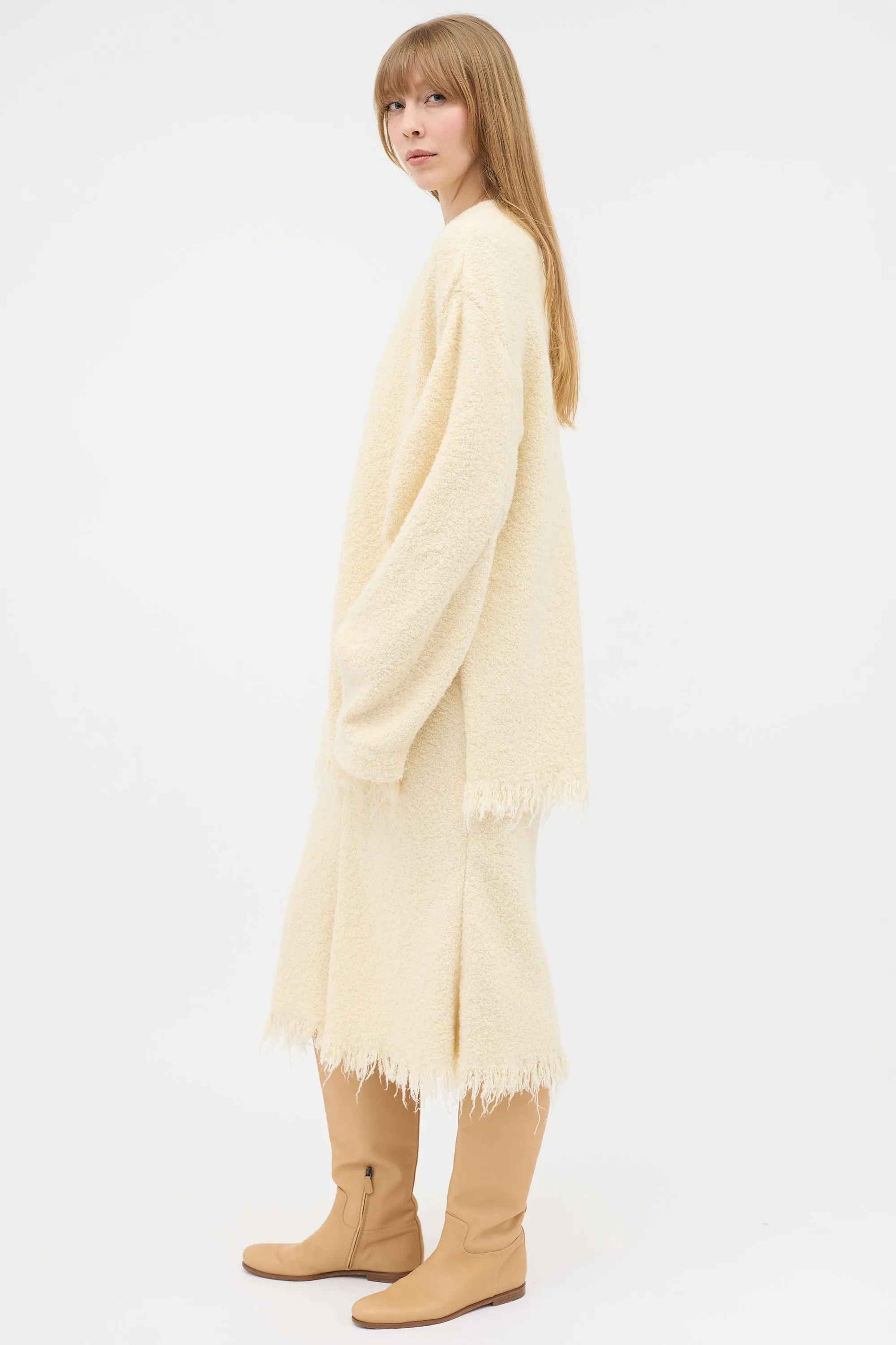 Boucle Frayed Sweater