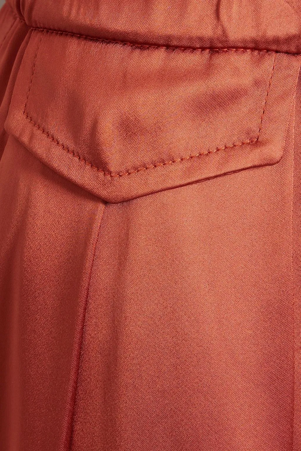 Charmeuse pleated tapered trousers FABIANA FILIPPI, copper