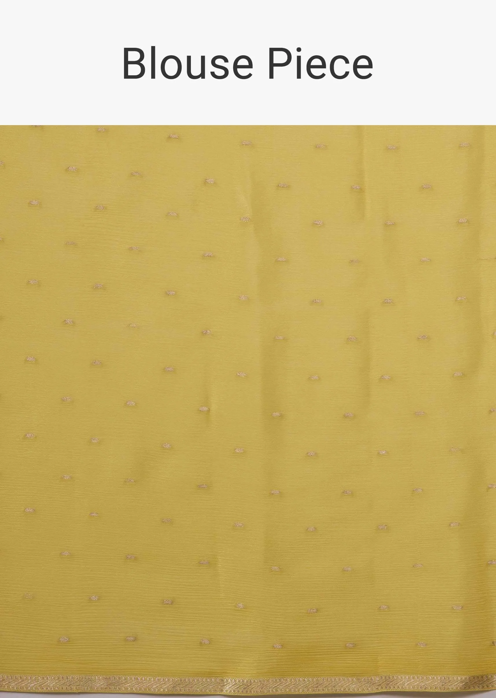 Daffodil Yellow Chiffon Saree With Swarovski Stone Embellishments And Zari Border