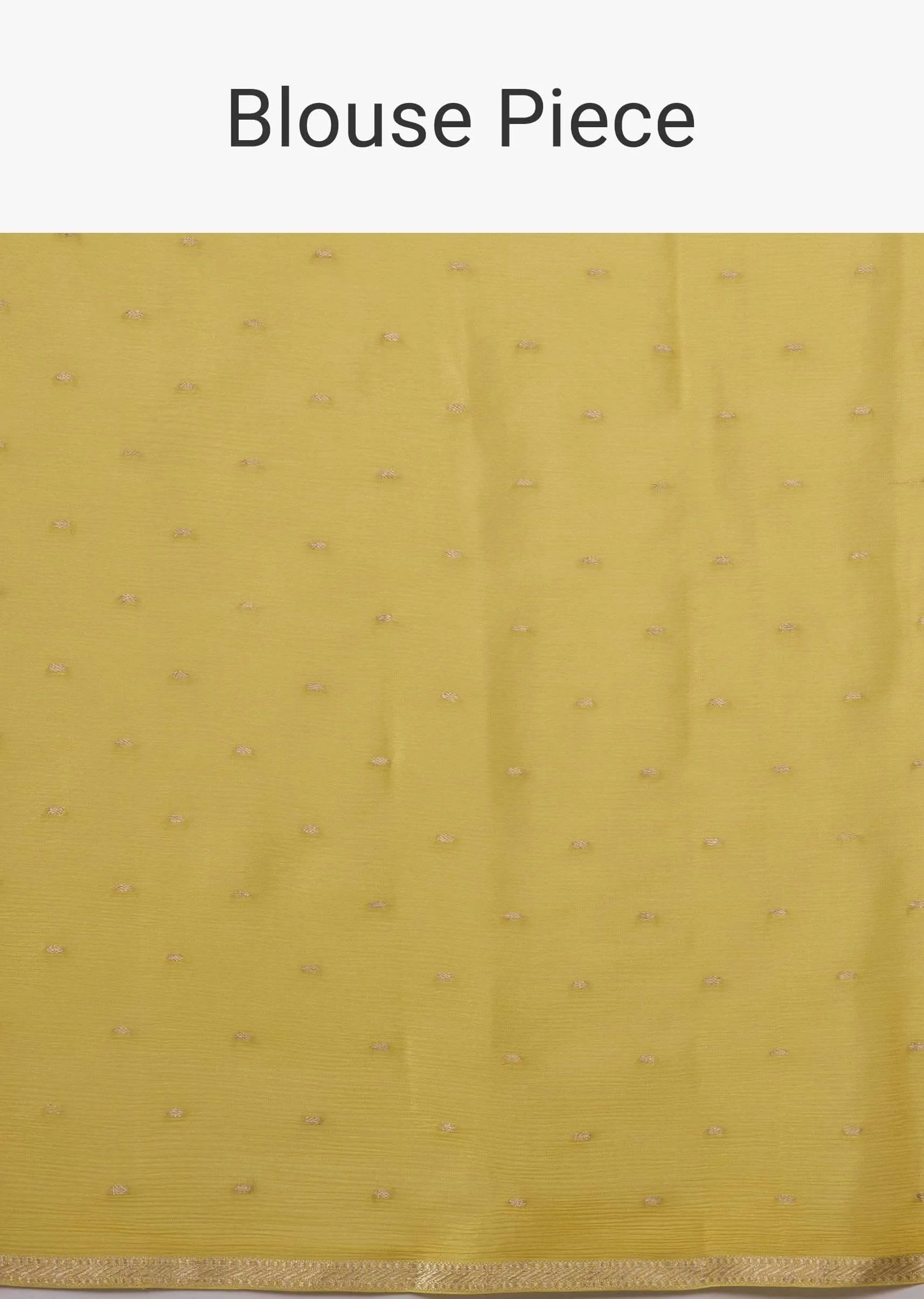 Daffodil Yellow Chiffon Saree With Swarovski Stone Embellishments And Zari Border