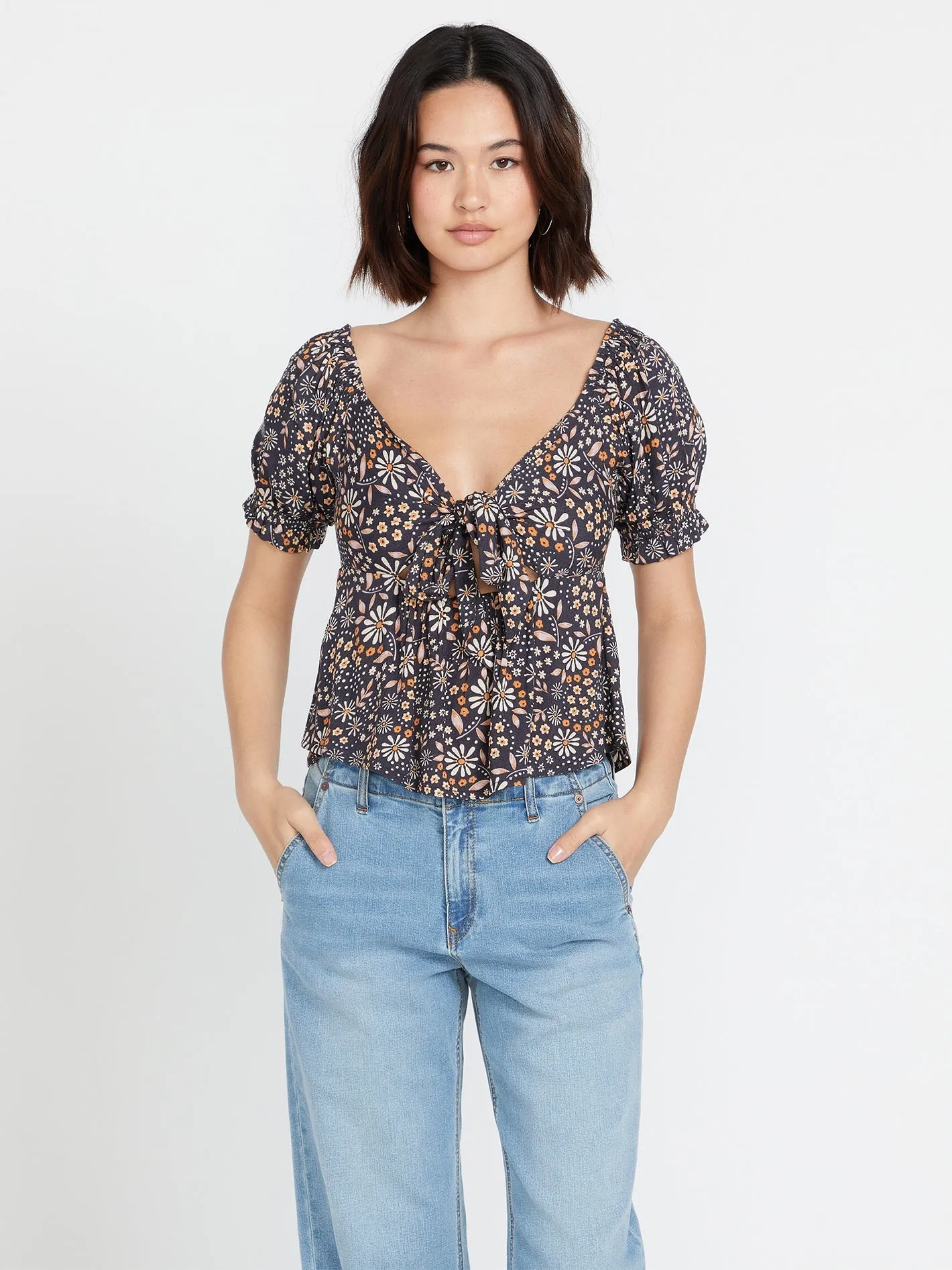 Folk Yeah Top - Vintage Black