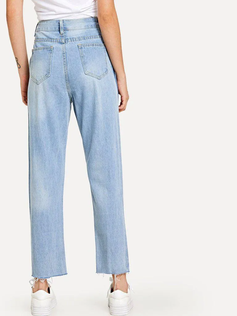 Frayed Hem Jeans