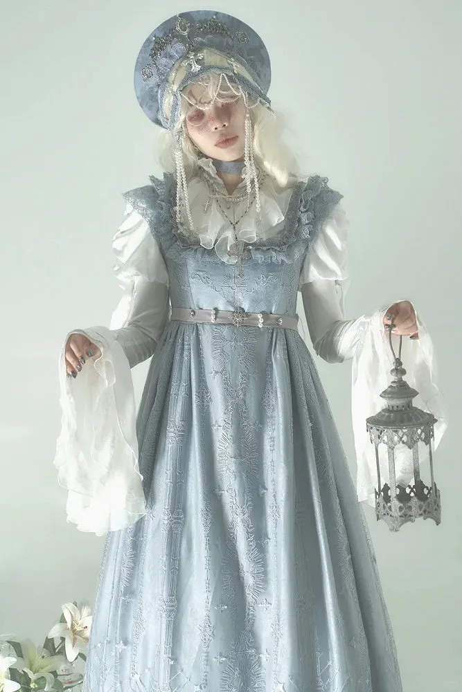 Gray Cathedral Empire Waist Dress Gothic Lolita JSK