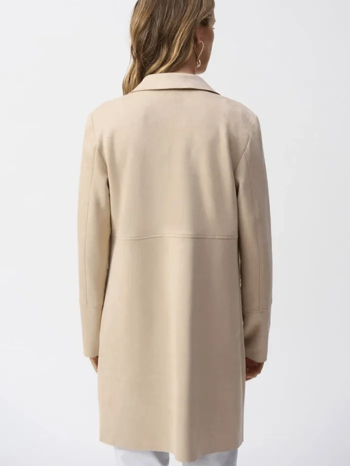 Joseph Ribkoff Women's Scuba Suede Straight Jacket 251941 Col 4370
