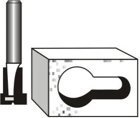 KEYHOLE BIT 3/8' X 1/8' 1/4' SHANK