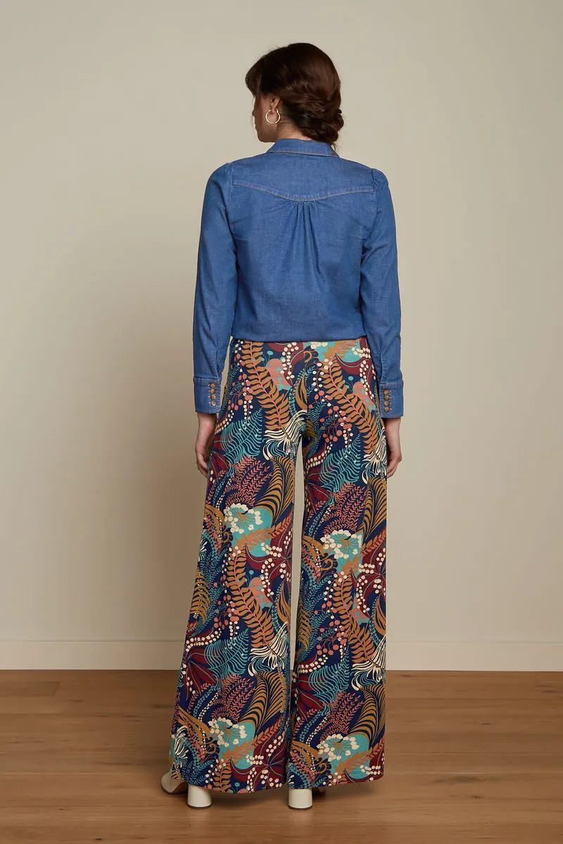 King Louie Palazzo Pants Nightingale Blue