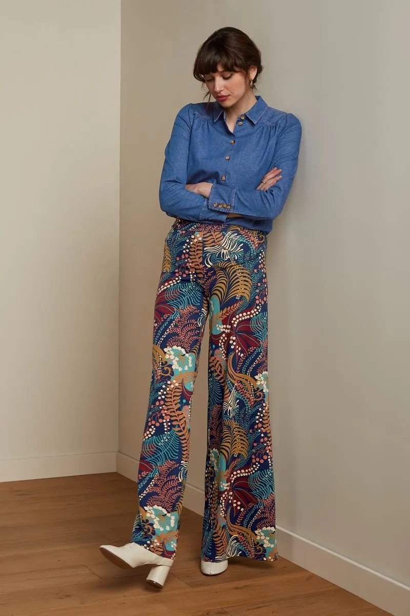 King Louie Palazzo Pants Nightingale Blue