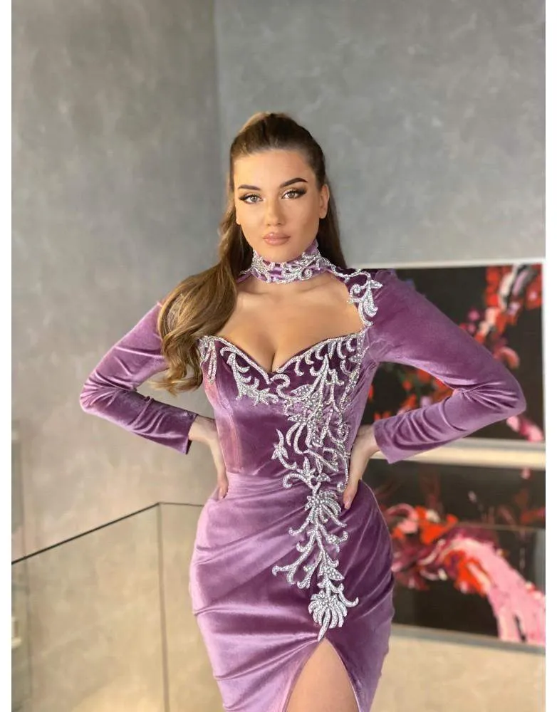 Luxury Violet Evening Gown