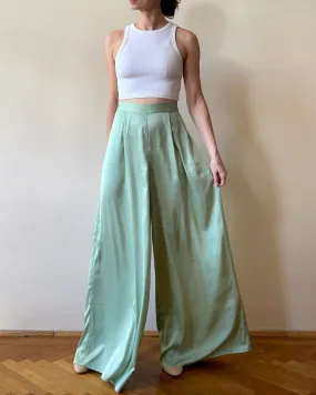 PALAZZO PANTS MINT GREEN