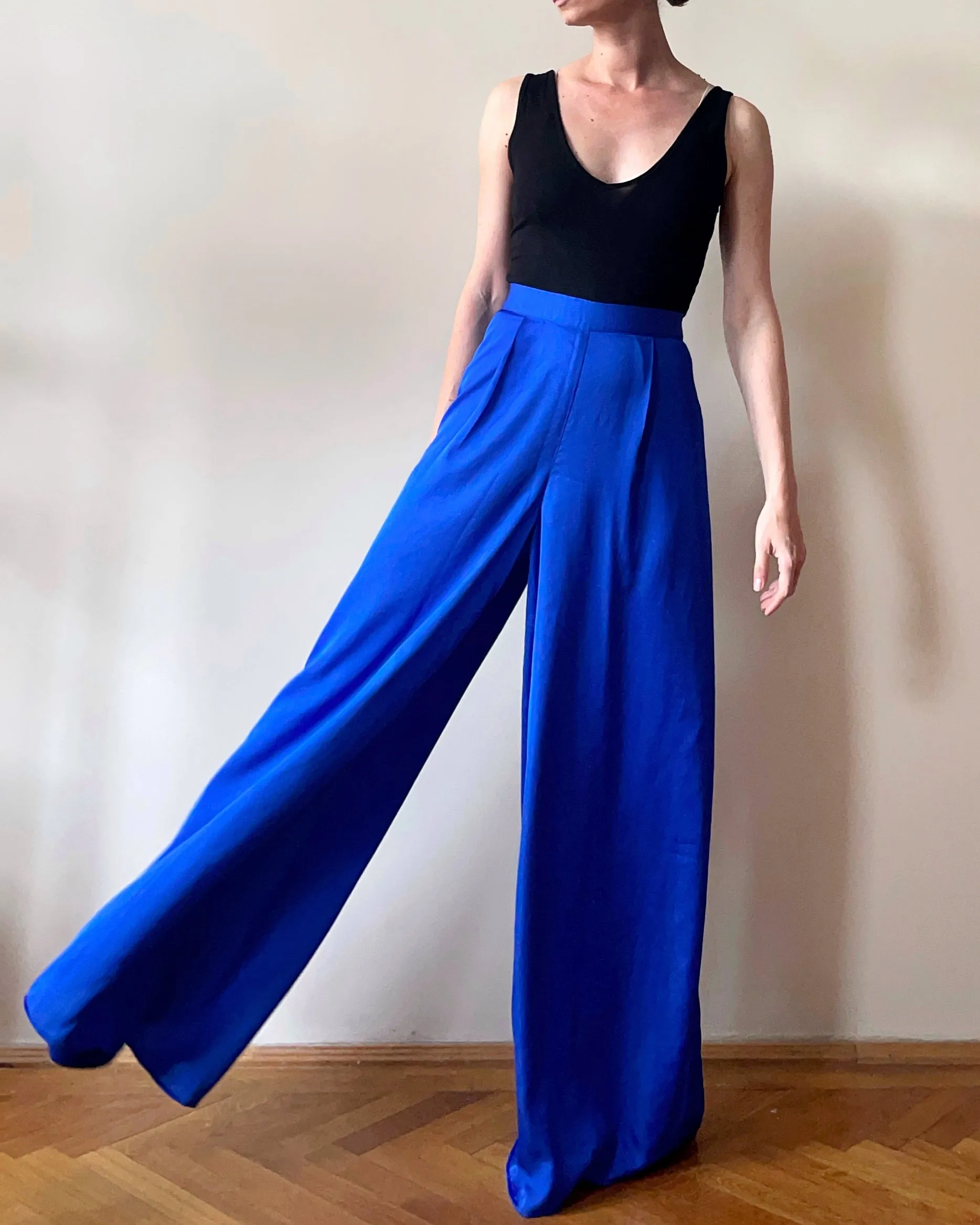 PALAZZO PANTS QUEEN BLUE