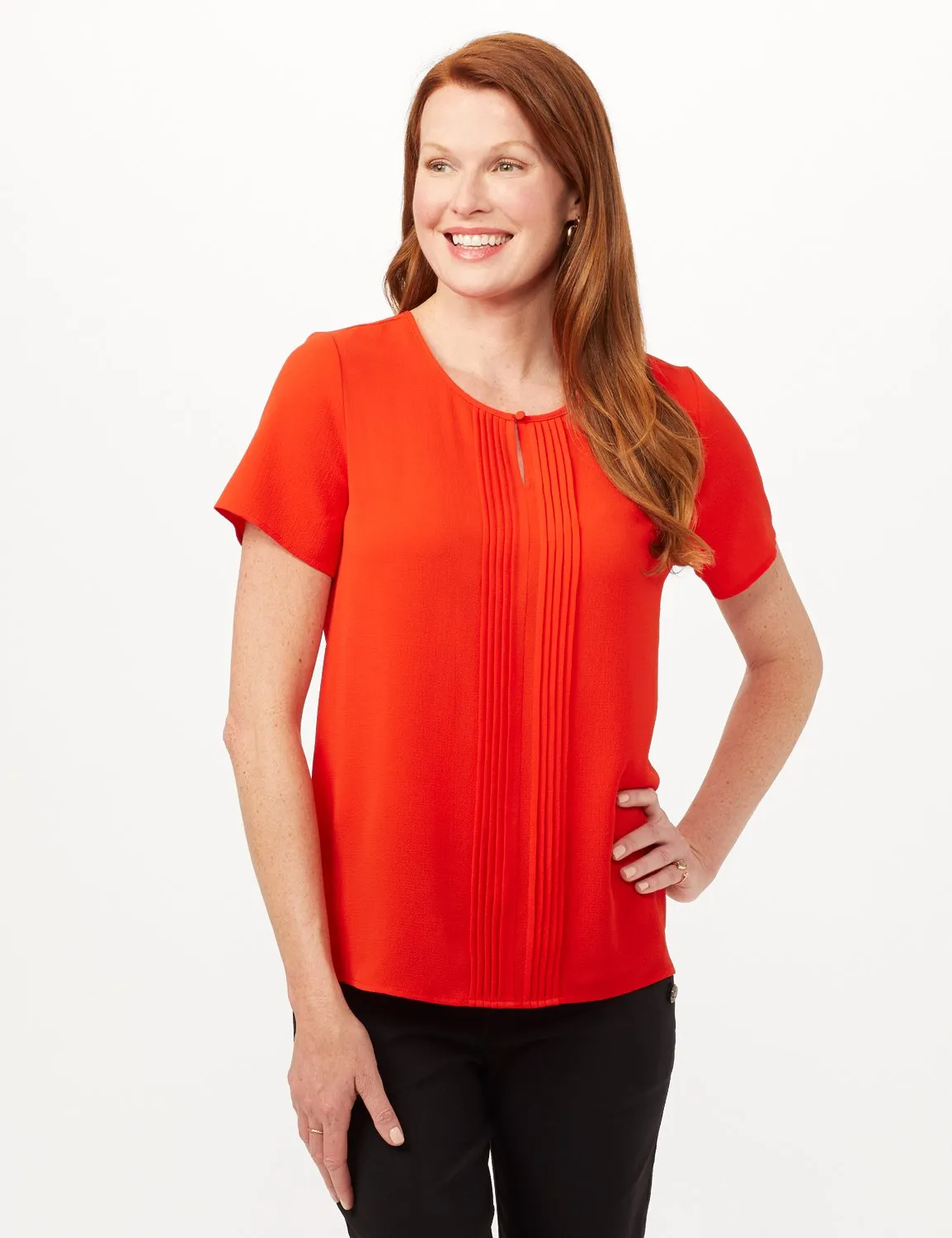Pinktuck Crepe Blouse