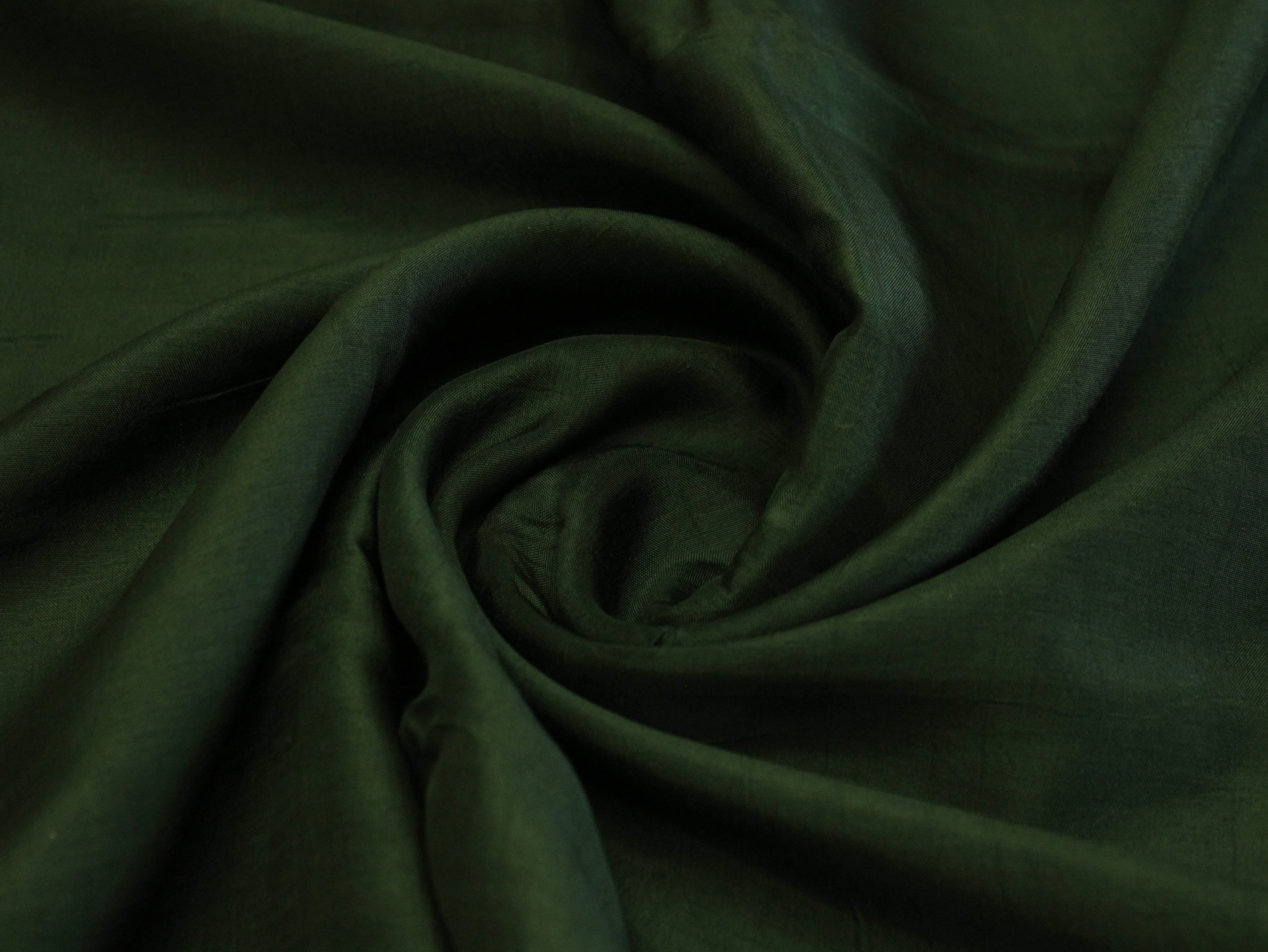 Plain dyed Muslin Silk Fabric - Dark Green