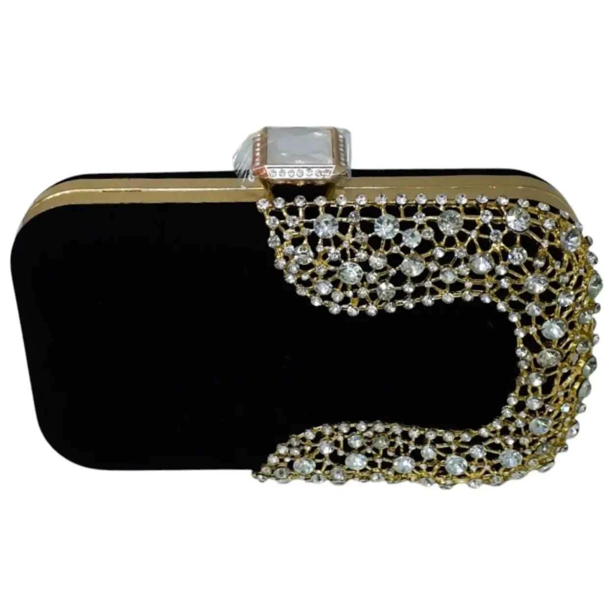 Velvet Crystal Clutch